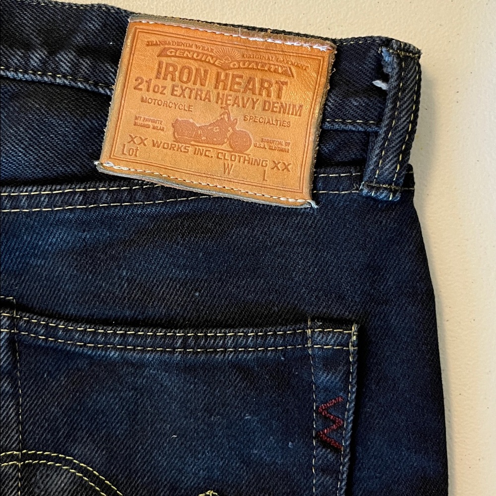 Iron Heart 634s-B 21oz Overdyed Jean Straight Leg - Picture 6 of 15